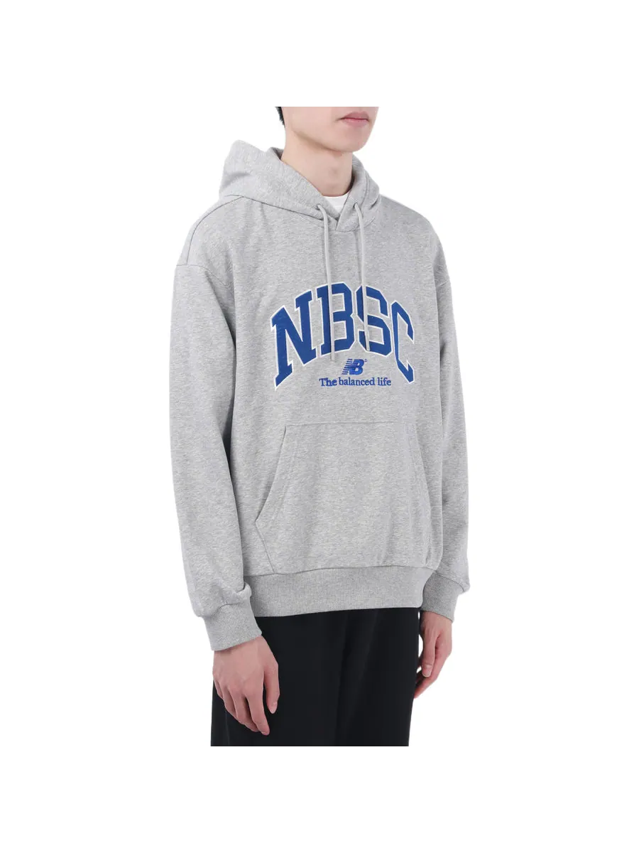 Худи New Balance Logo Print Hoodie 'Grey Blue' — изображение 5 из 5, серый