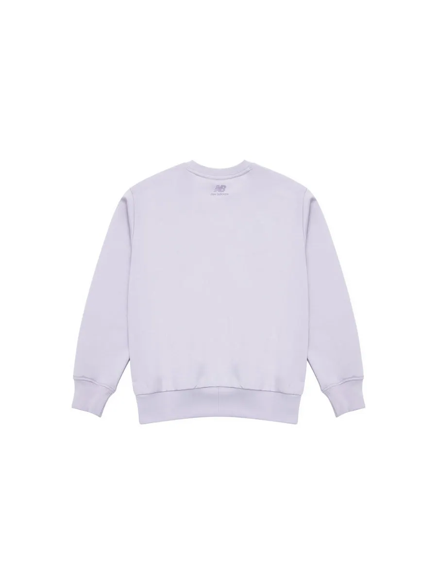 Свитер New Balance Logo Print Pullover 'Purple' — изображение 2 из 2, фиолетовый