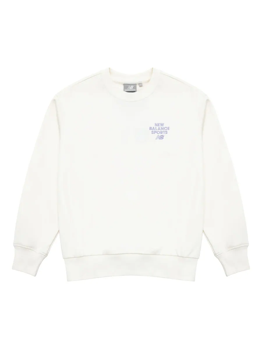 Свитер New Balance Logo Print Pullover 'White Purple'