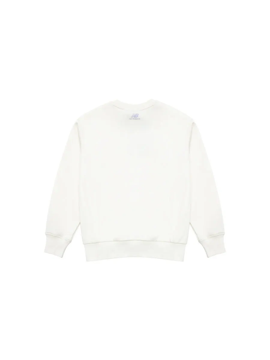 Свитер New Balance Logo Print Pullover 'White Purple' — изображение 2 из 2, белый
