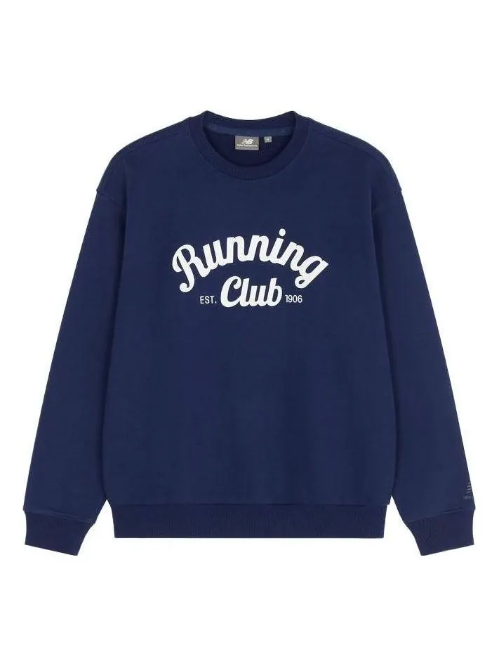 Свитер New Balance Fleece Crew Sweater 'Blue White'