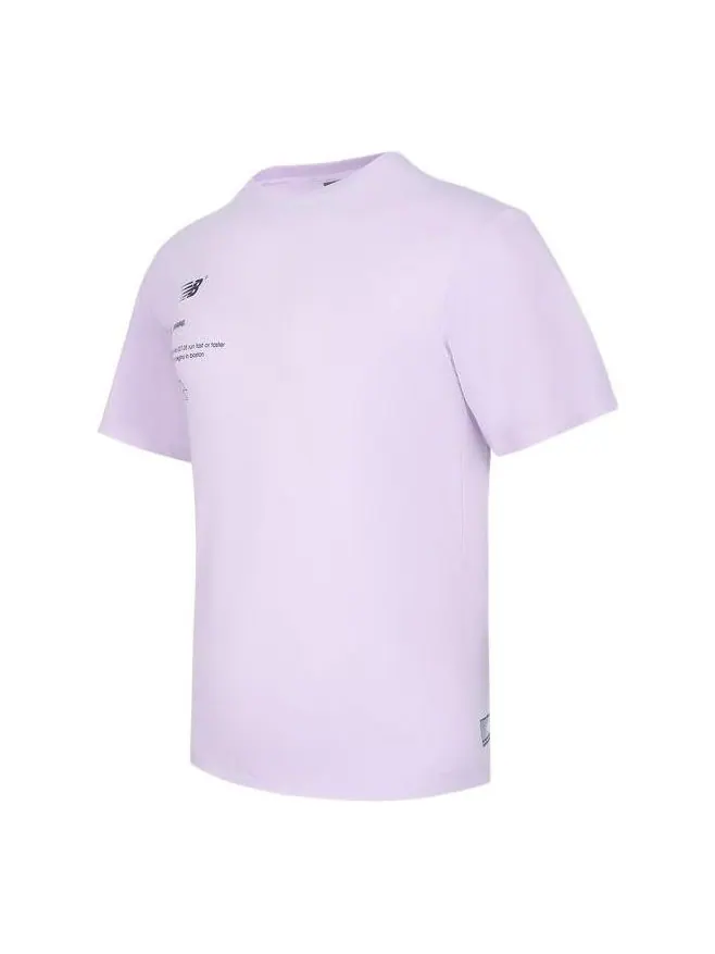 Футболка New Balance Lifestyle Logo Tee 'Lilac' — изображение 1 из 2, фиолетовый