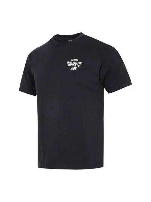 Футболка New Balance Logo Print Tee 'Black' — изображение 1 из 2, черный