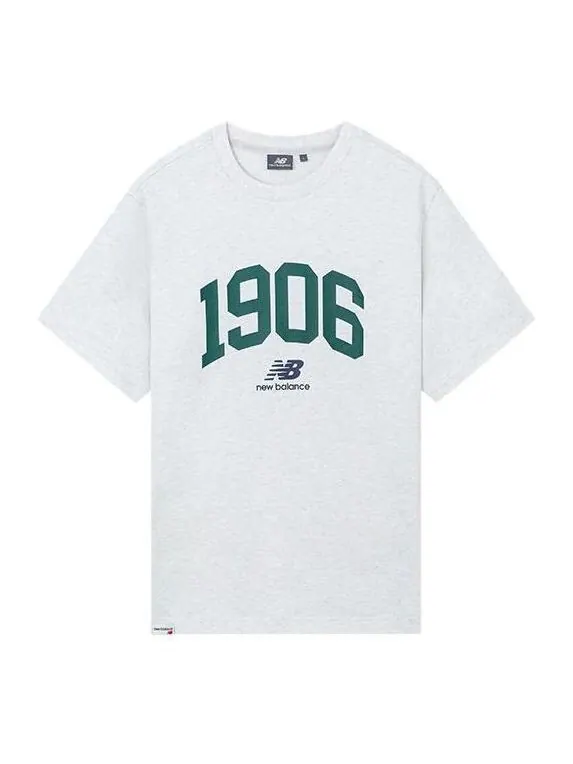 Футболка с рисунком 1906 года New Balance — изображение 1 из 1, белый/зеленый