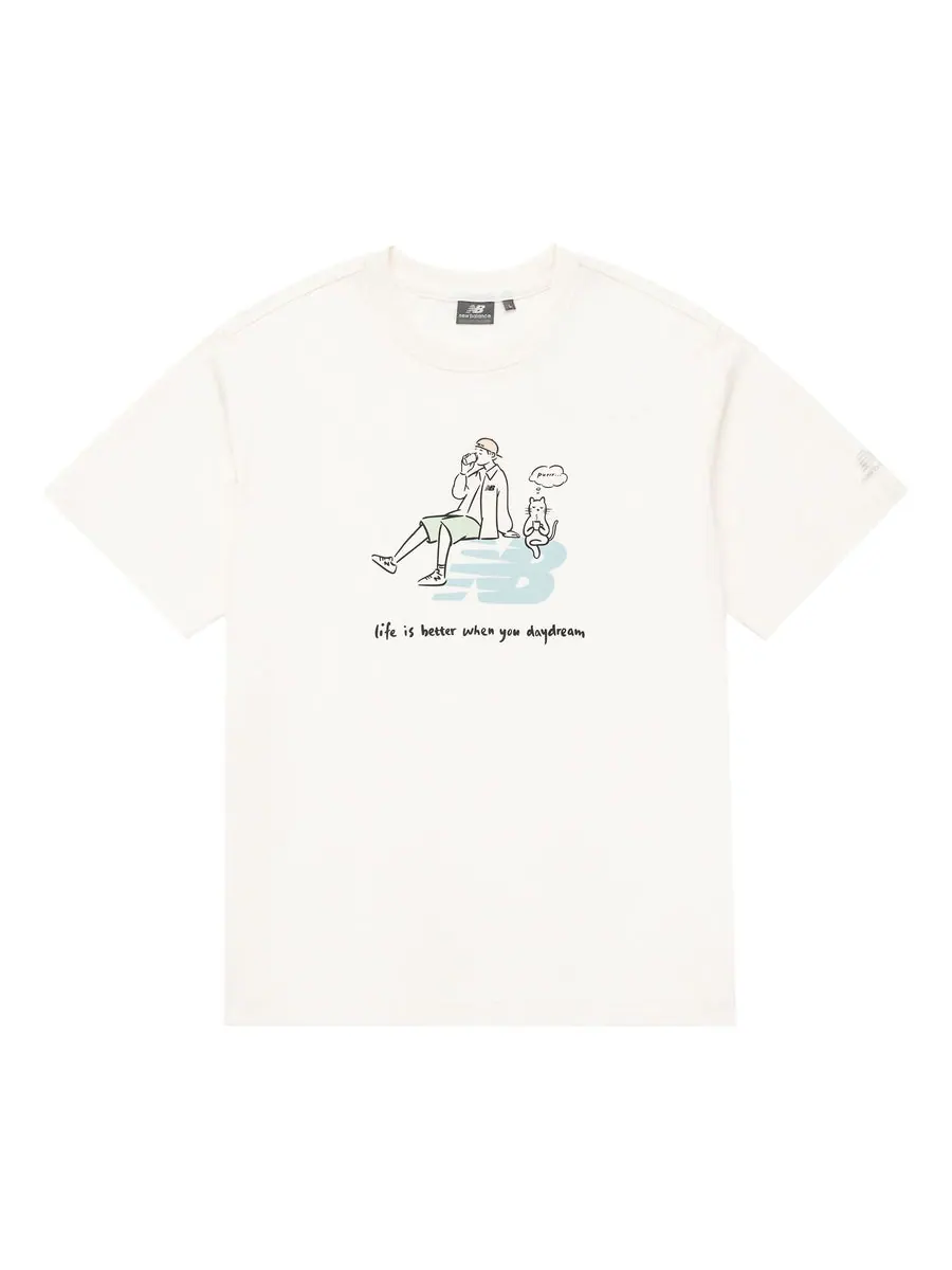 Футболка New Balance x PK Graphic Tee 'White Blue' — изображение 1 из 1, белый