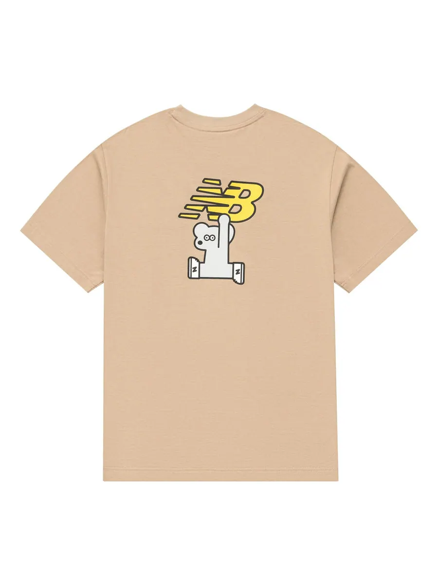 Футболка New Balance x SEIJI ANDY Graphic Tee 'Beige Yellow' — изображение 1 из 1, бежевый