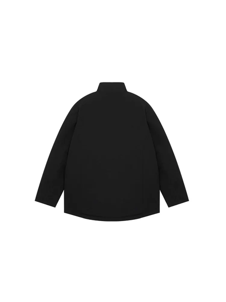 Куртка New Balance Logo Down Jacket 'Black' — изображение 2 из 2, черный
