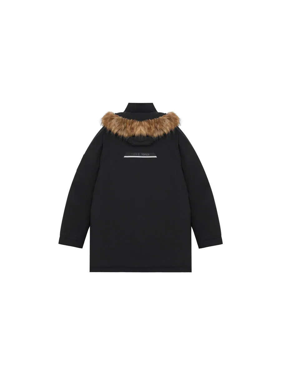Куртка New Balance Warm Hooded Down Jacket 'Black' — изображение 2 из 4, черный