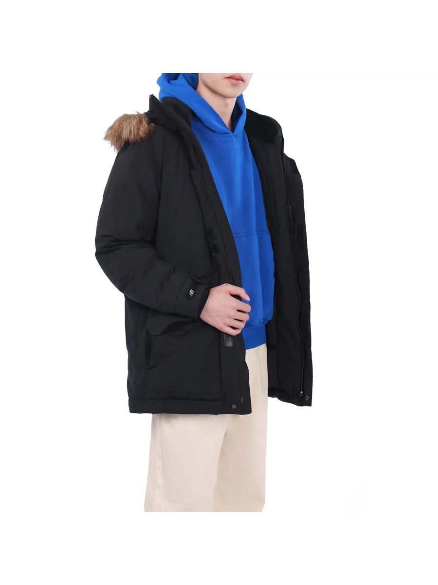 Куртка New Balance Warm Hooded Down Jacket 'Black' — изображение 4 из 4, черный