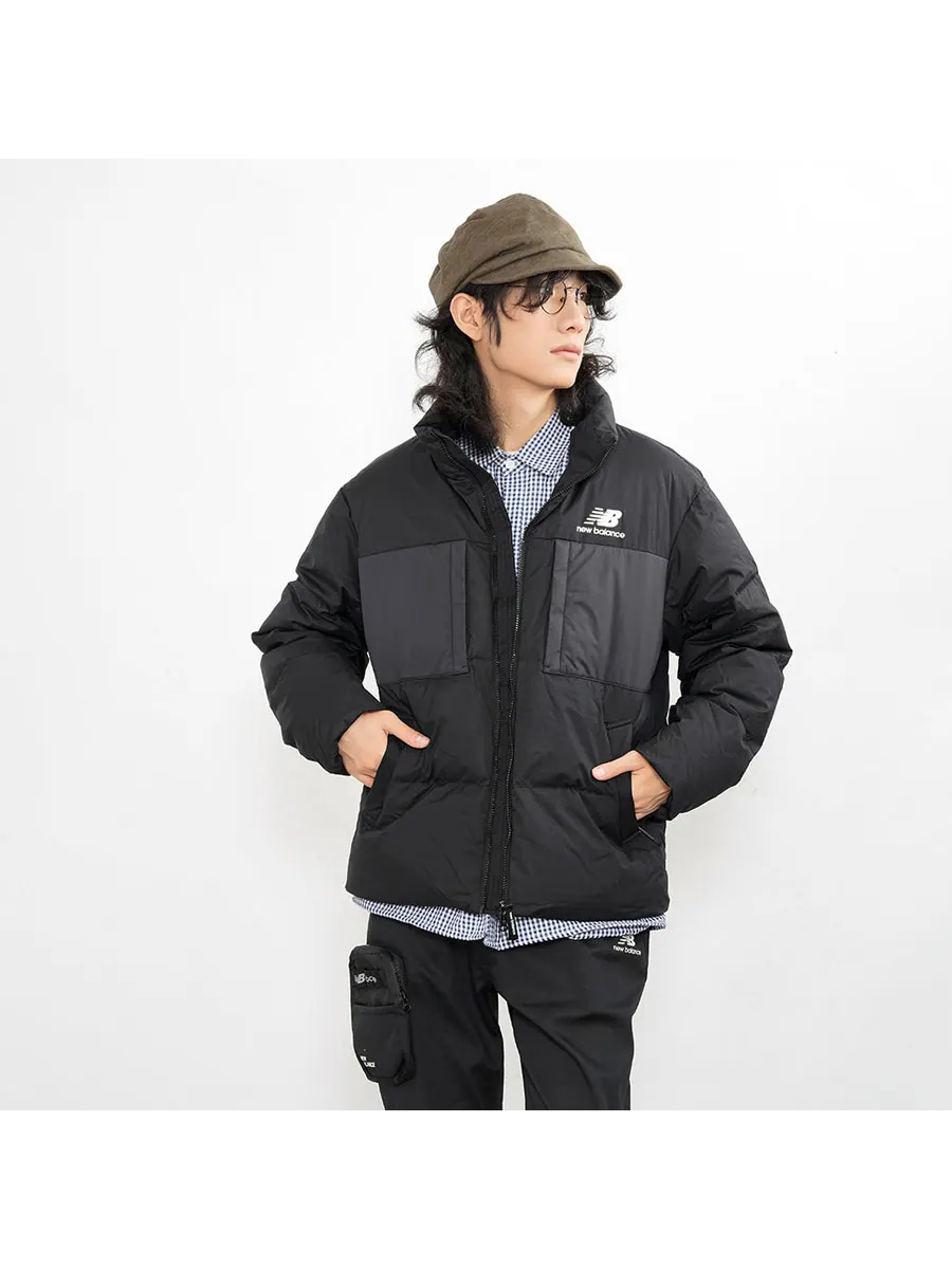 Куртка New Balance Short Down Jacket 'Black' — изображение 3 из 7, черный