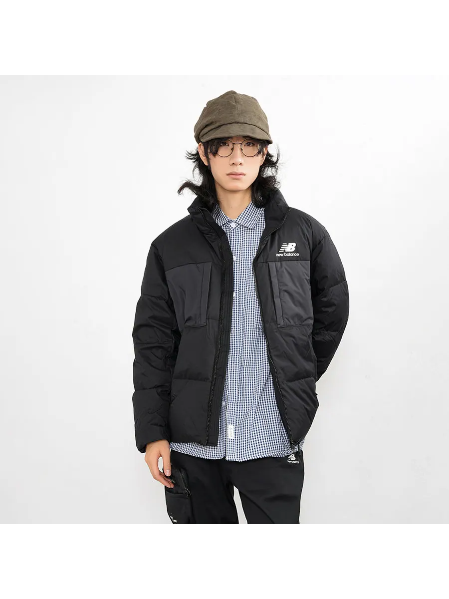 Куртка New Balance Short Down Jacket 'Black' — изображение 6 из 7, черный