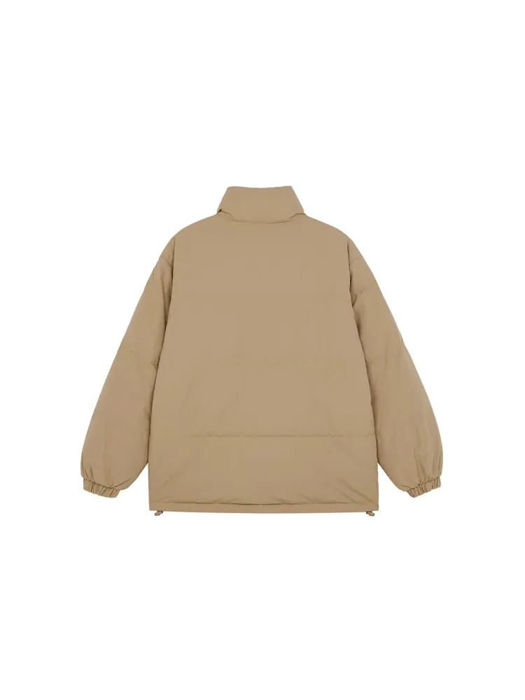 Куртка New Balance Logo Print Jacket 'Khaki White' — изображение 2 из 2, бежевый