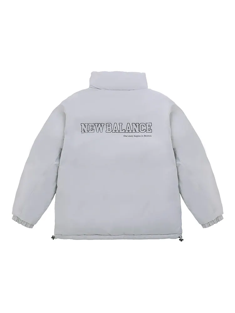 Куртка New Balance Logo Warm Down Jacket 'Grey Khaki' — изображение 2 из 6, серый