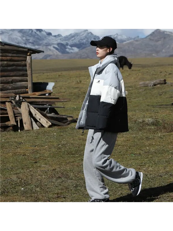 Куртка теплые пуховики New Balance — изображение 2 из 4, черный/белый/серый