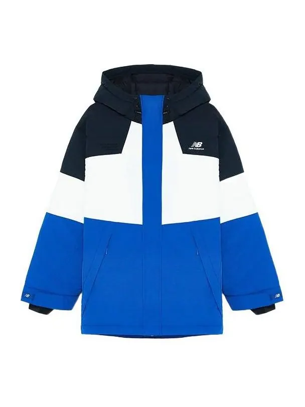 Куртка New Balance Color Block Windbreaker 'Blue White Black' — изображение 1 из 4, синий