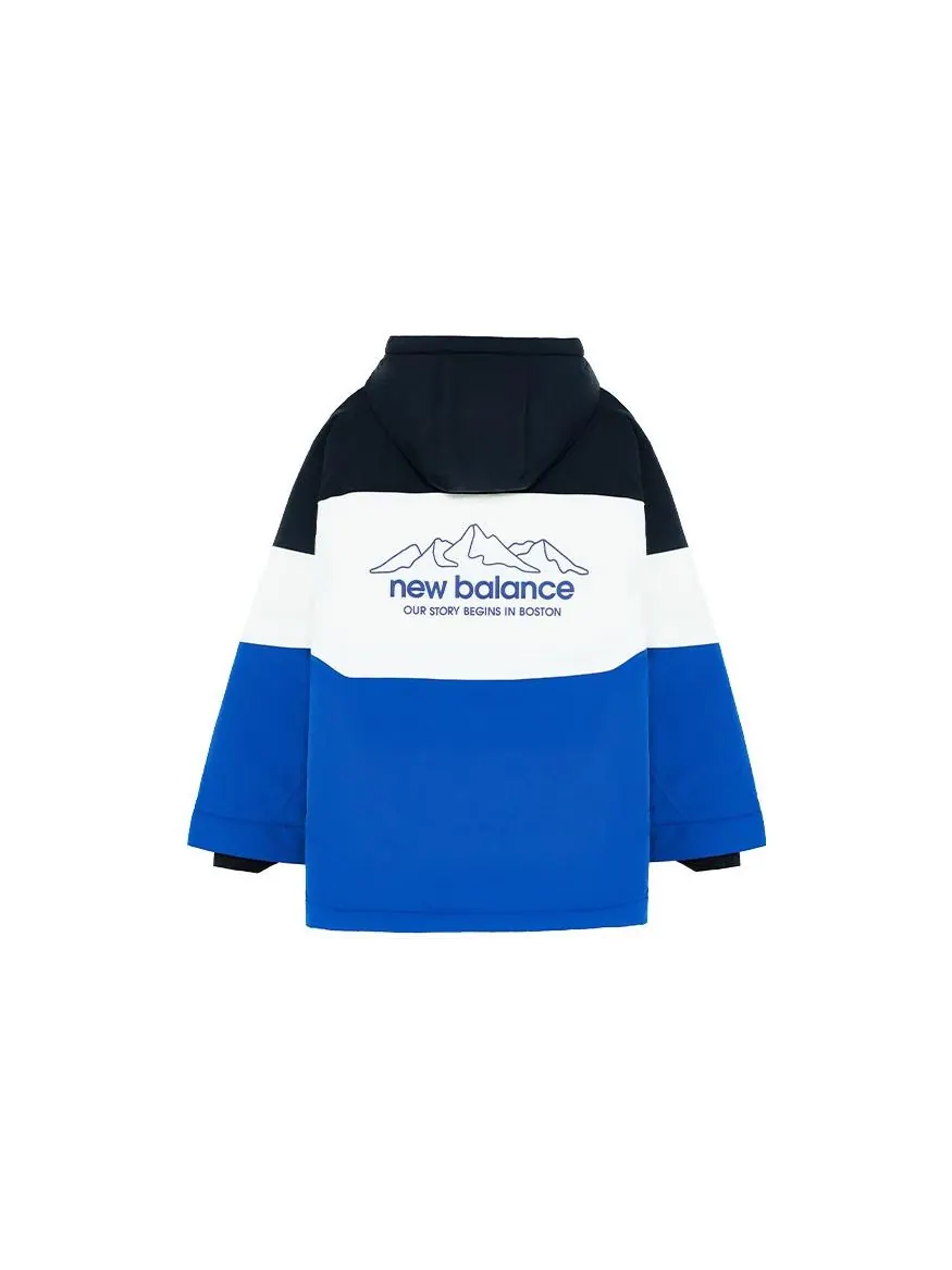 Куртка New Balance Color Block Windbreaker 'Blue White Black' — изображение 2 из 4, синий