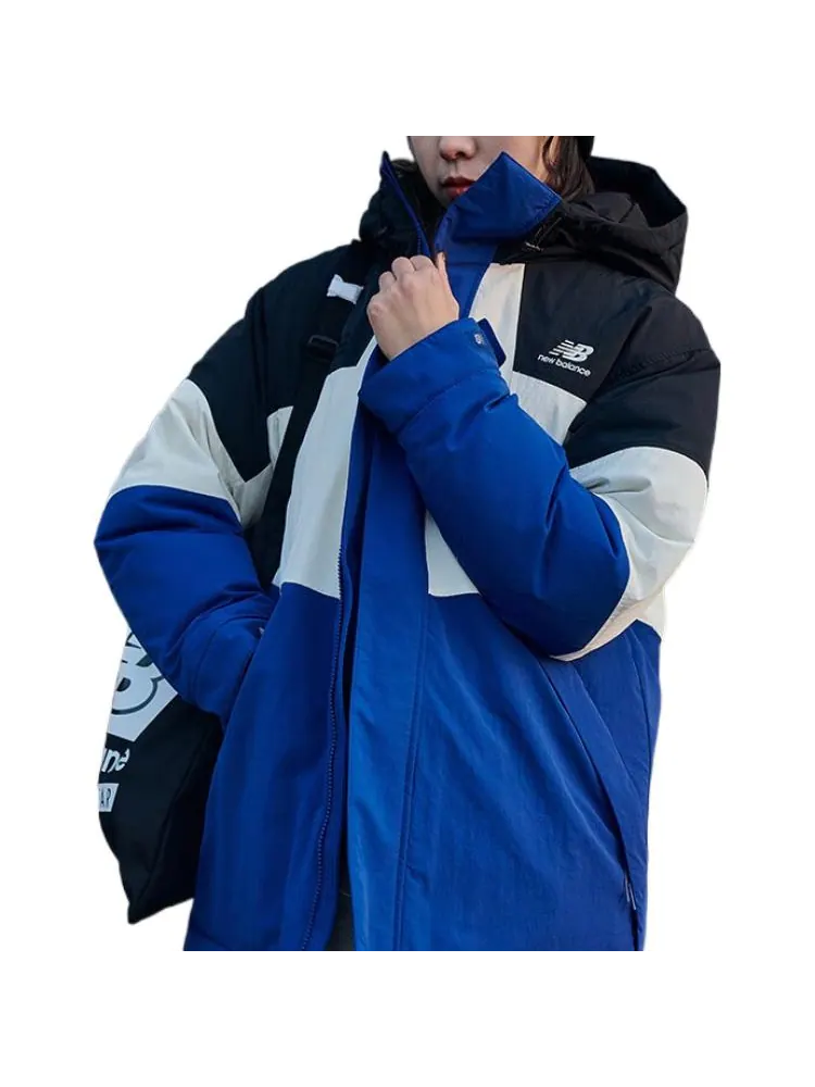 Куртка New Balance Color Block Windbreaker 'Blue White Black' — изображение 3 из 4, синий