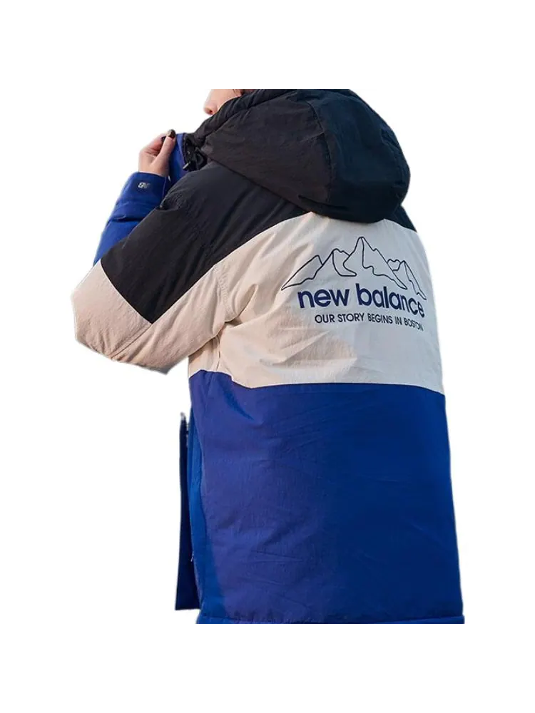 Куртка New Balance Color Block Windbreaker 'Blue White Black' — изображение 4 из 4, синий