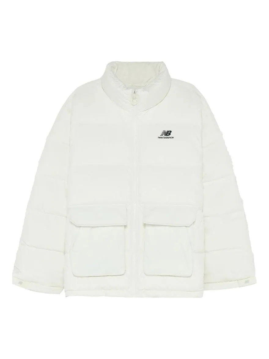 Куртка New Balance UNI Active Short Down Jacket 'White' — изображение 1 из 1, белый