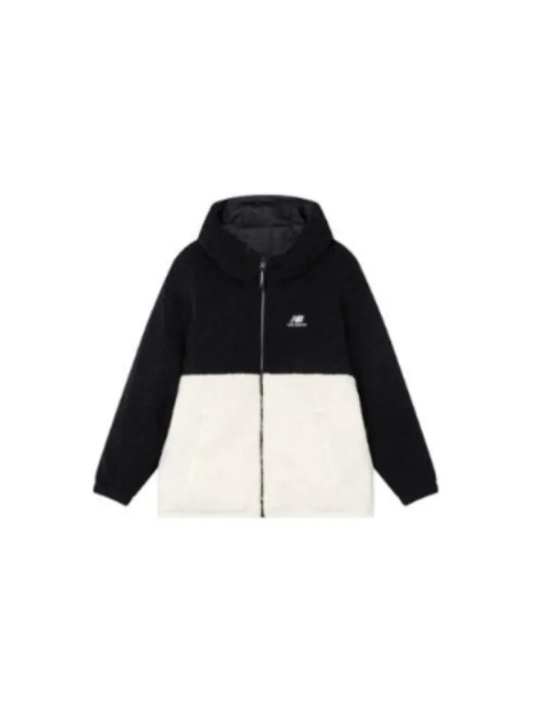 Куртка New Balance logo Sportswear Puffer 'Black White' — изображение 3 из 4, черный