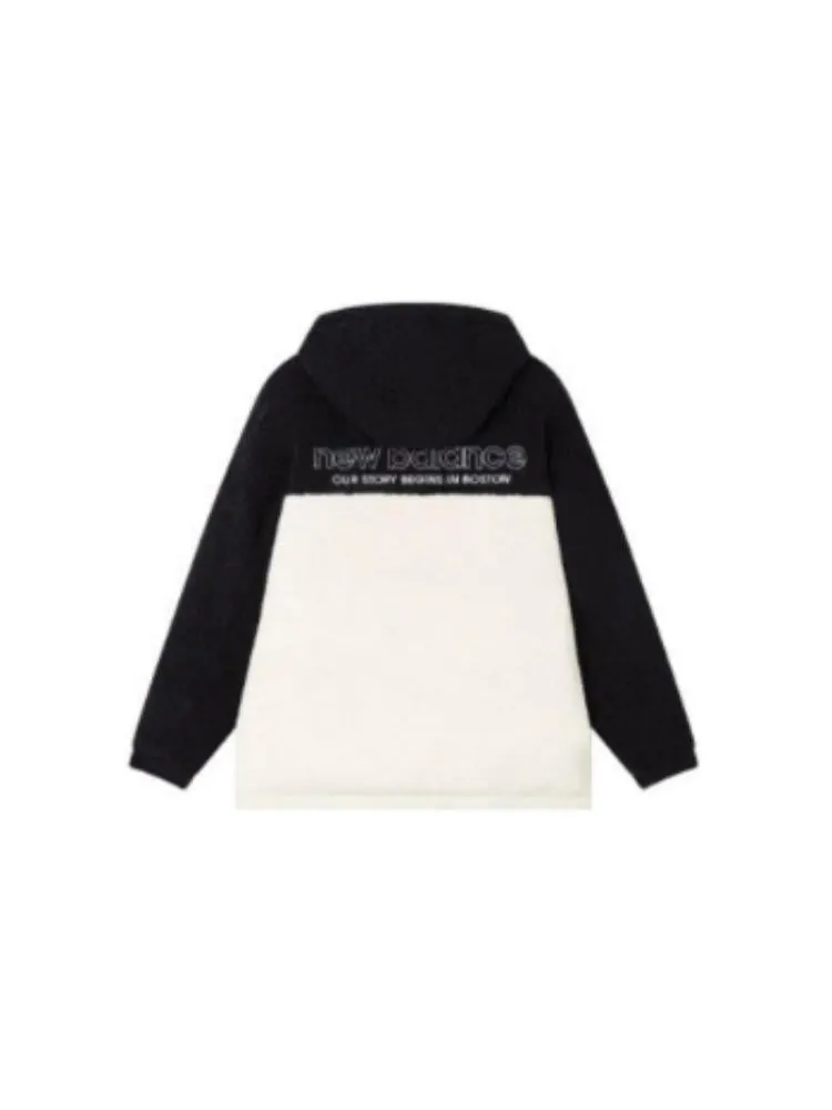 Куртка New Balance logo Sportswear Puffer 'Black White' — изображение 4 из 4, черный