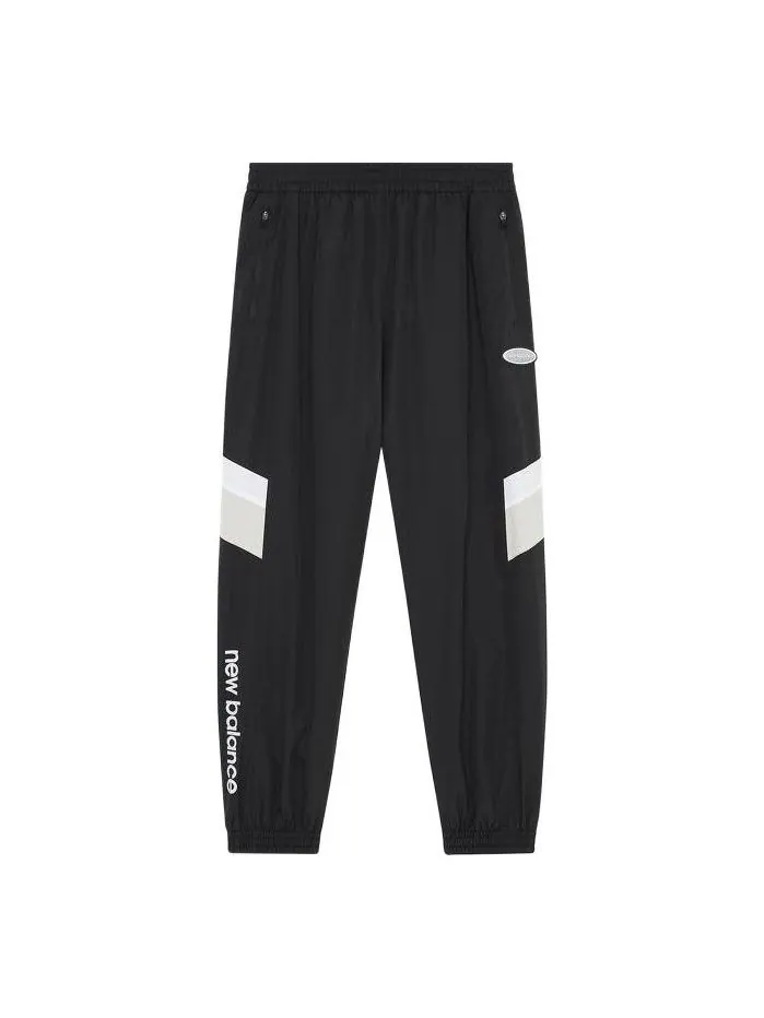 Спортивные брюки New Balance Sport Joggers 'Black White' — изображение 1 из 2, черный