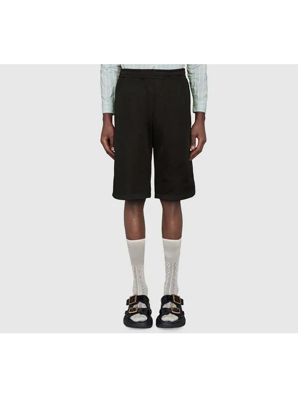 Шорты Gucci men's side mesh shorts black — изображение 4 из 4, черный