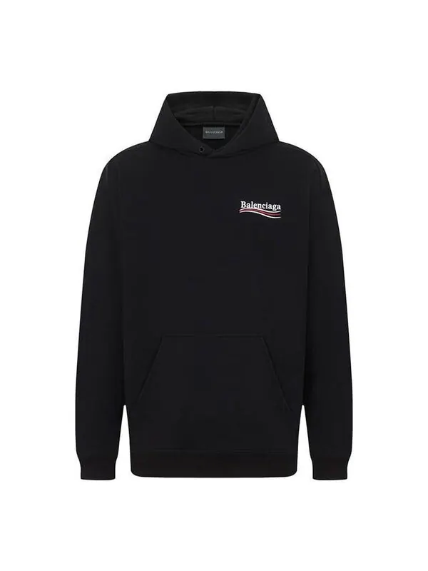 Толстовка political campaign hoodie medium fit 'black' Balenciaga — изображение 1 из 4, черный