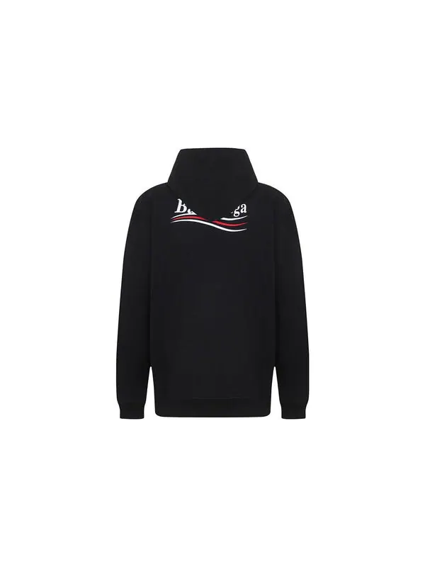 Толстовка political campaign hoodie medium fit 'black' Balenciaga — изображение 2 из 4, черный