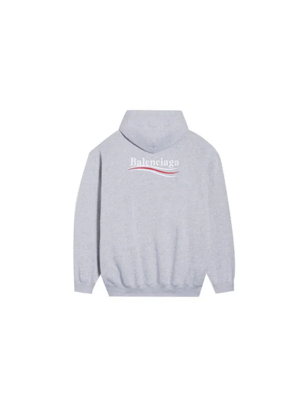 Толстовка political campaign hoodie medium fit 'grey' Balenciaga — изображение 2 из 4, серый
