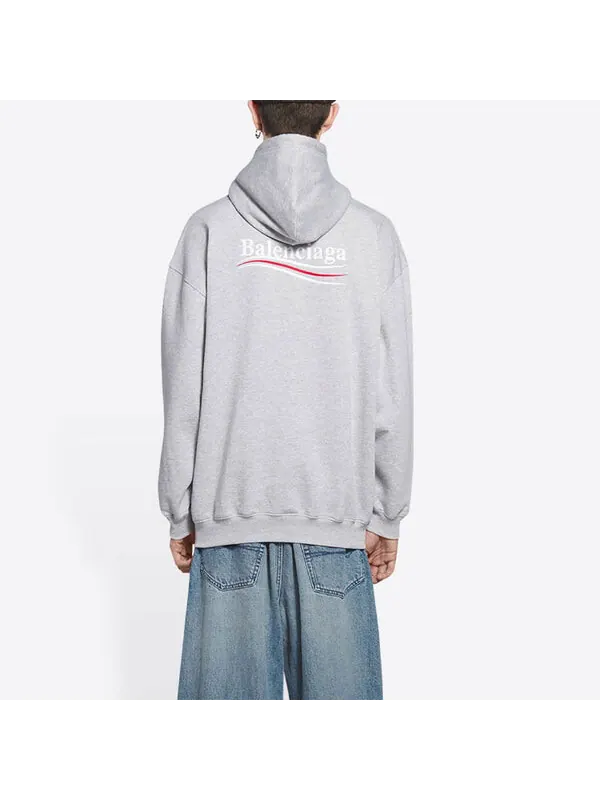 Толстовка political campaign hoodie medium fit 'grey' Balenciaga — изображение 4 из 4, серый