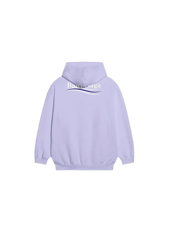Толстовка political campaign hoodie medium fit 'purple' Balenciaga — изображение 2 из 4, фиолетовый