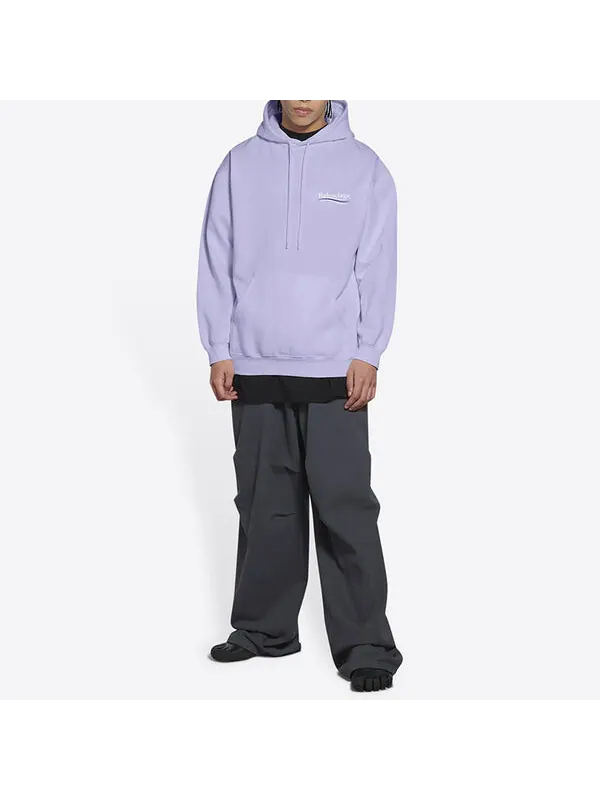 Толстовка political campaign hoodie medium fit 'purple' Balenciaga — изображение 3 из 4, фиолетовый