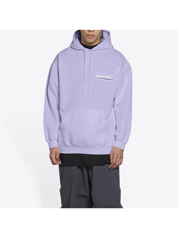 Толстовка political campaign hoodie medium fit 'purple' Balenciaga — изображение 4 из 4, фиолетовый