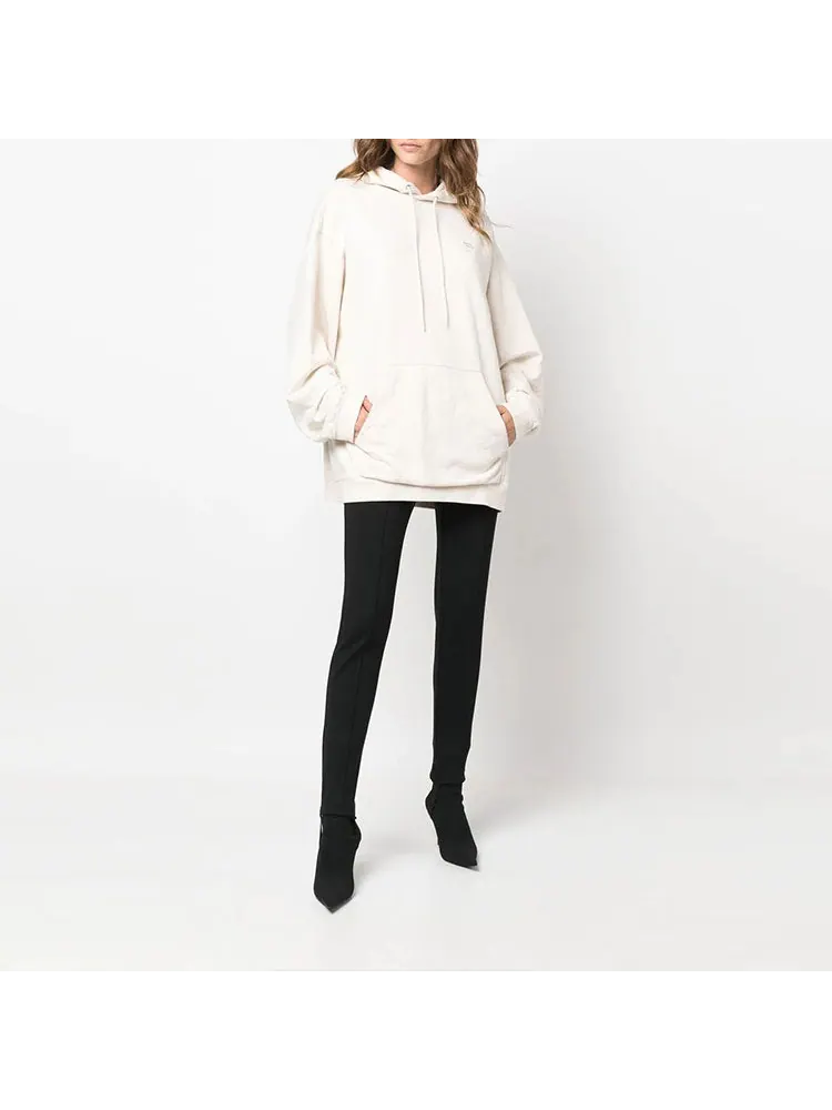 Худи Balenciaga Sporty Oversized Drawstring Hoodie 'White' — изображение 2 из 6, белый