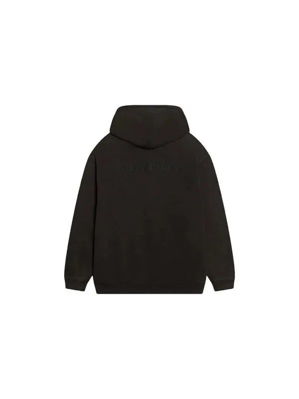 Толстовка logo hoodie medium fit 'washed black' Balenciaga — изображение 2 из 4, черный