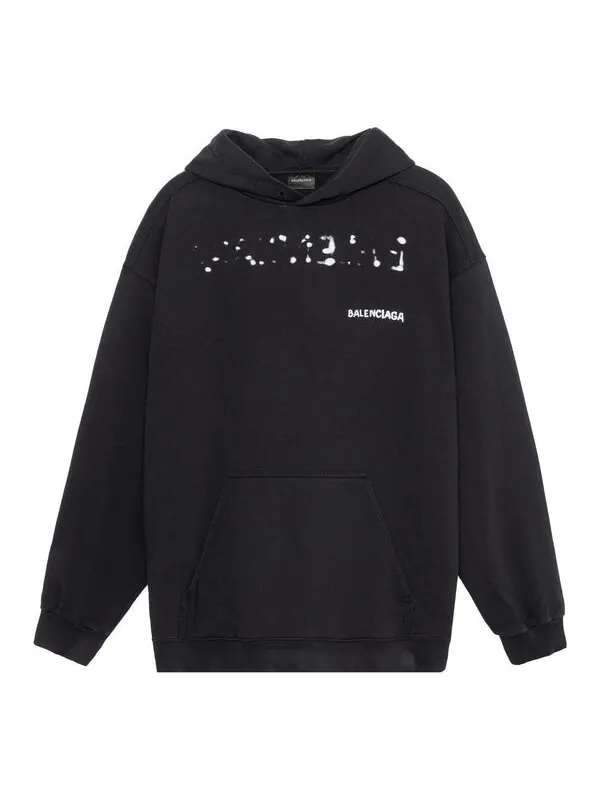 Толстовка hand-drawn hoodie medium fit 'black' Balenciaga — изображение 1 из 4, черный