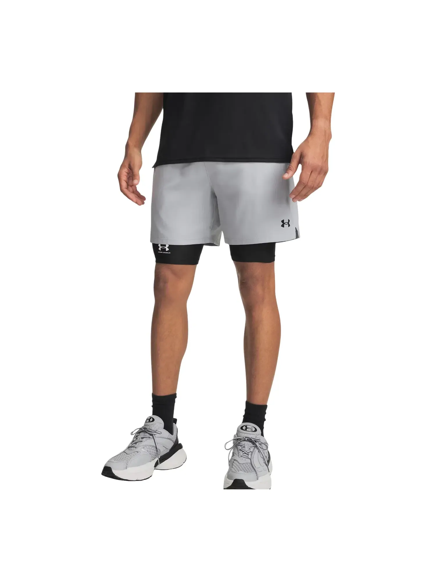 Шорты Under Armour Vanish Woven 2.0 6 дюймов — изображение 1 из 2, серый