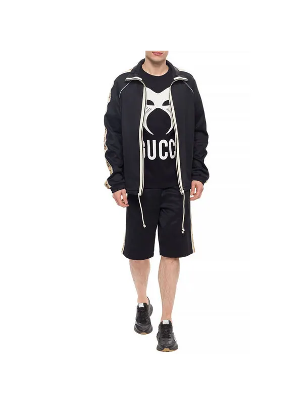 Шорты Gucci Technical Jersey, мужские — изображение 3 из 4, черный