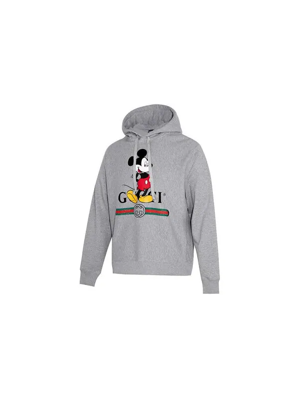 Толстовка Gucci x Disney Mickey Mouse Printed Loose, мужская, серая — изображение 3 из 4, серый