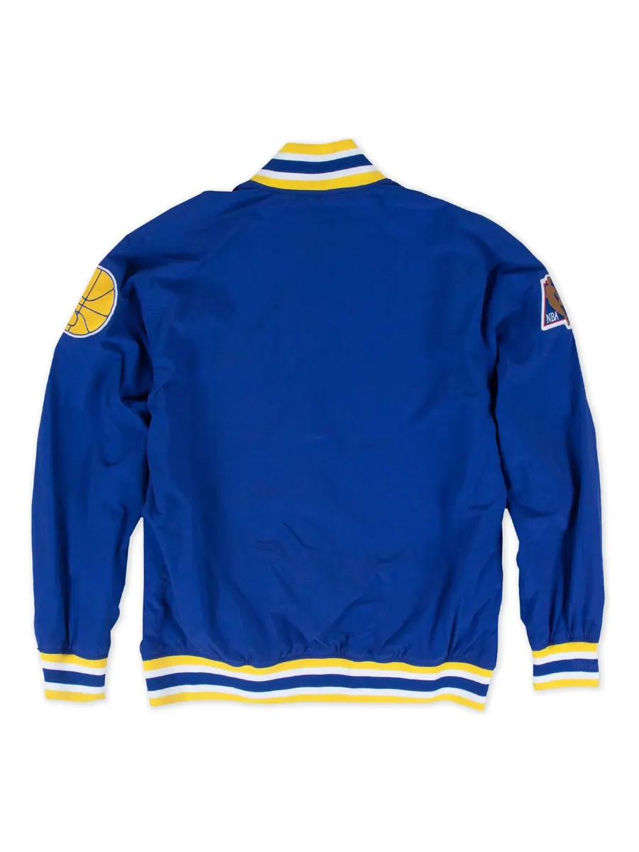 Куртка Mitchell & Ness x NBA Golden State Warriors 1996-97 Warm Up Jacket 'Blue Yellow' — изображение 2 из 2, синий