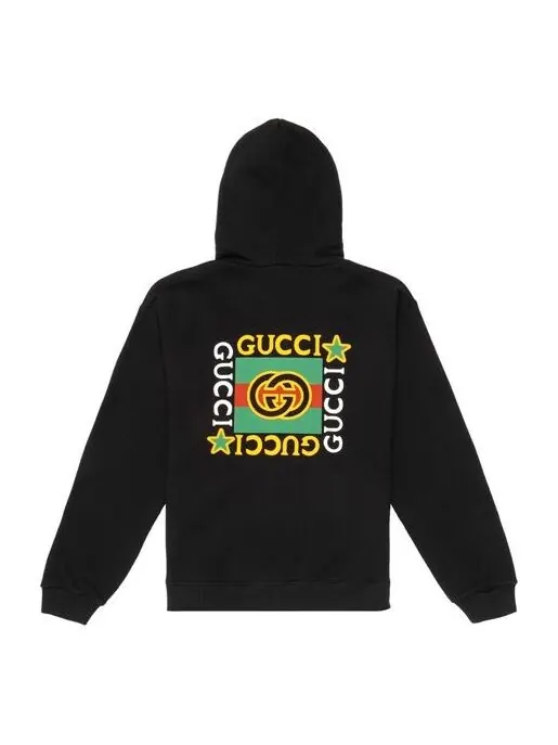 Толстовка Gucci SS20 Back Block Logo, с молнией — изображение 1 из 4, черный
