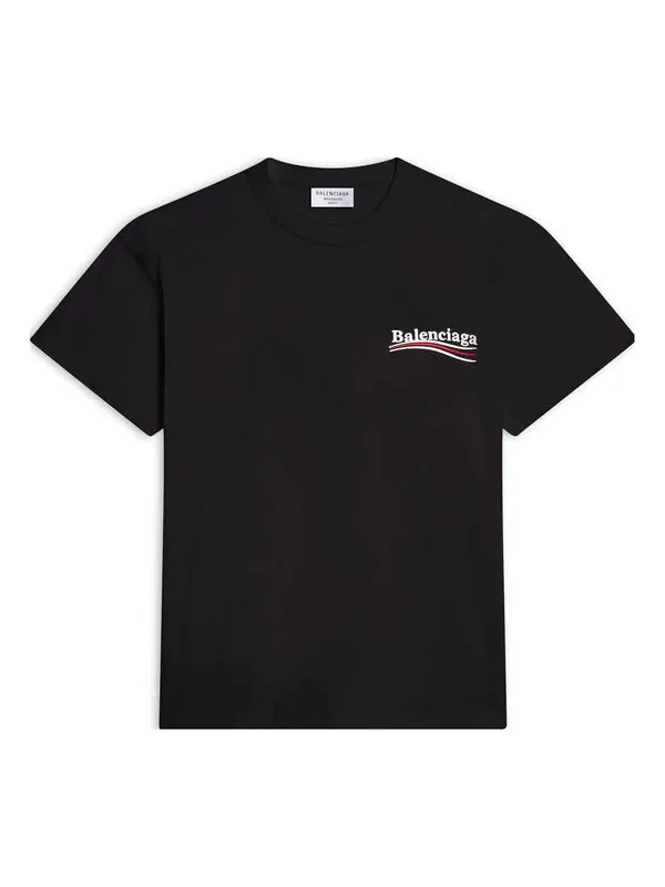 Футболка political campaign logo short sleeve t-shirt 'black' Balenciaga — изображение 1 из 4, черный