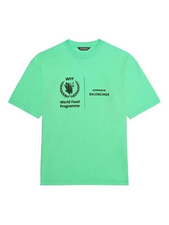 Футболка x wfp t-shirt medium fit 'green' Balenciaga — изображение 1 из 4, зеленый