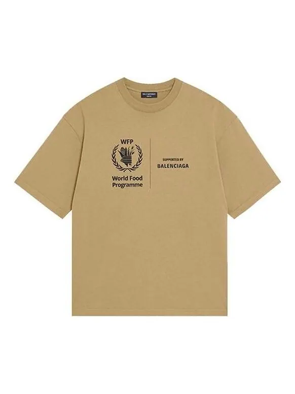 Футболка x wfp t-shirt medium fit 'khaki' Balenciaga — изображение 1 из 4, хаки