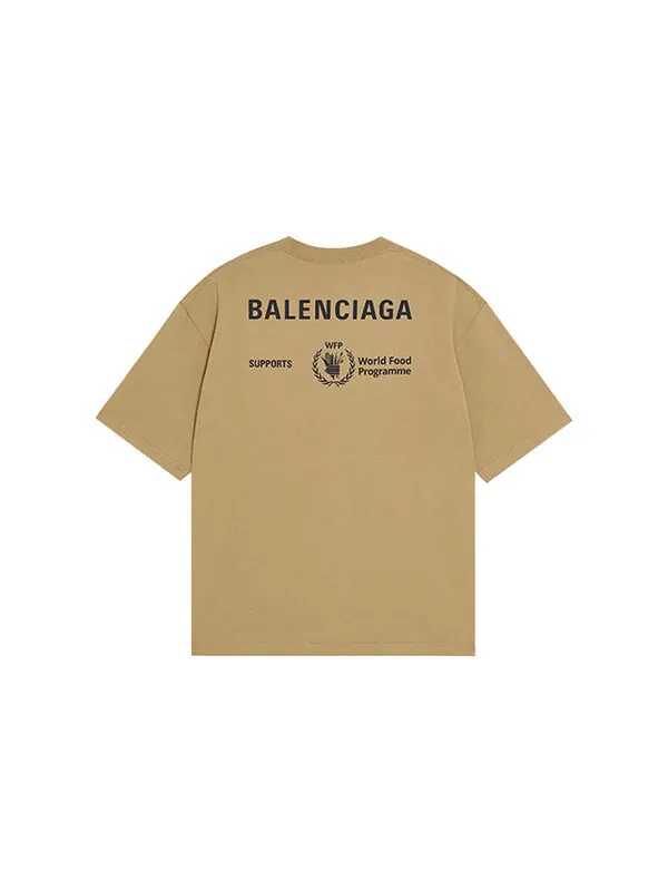 Футболка x wfp t-shirt medium fit 'khaki' Balenciaga — изображение 2 из 4, хаки
