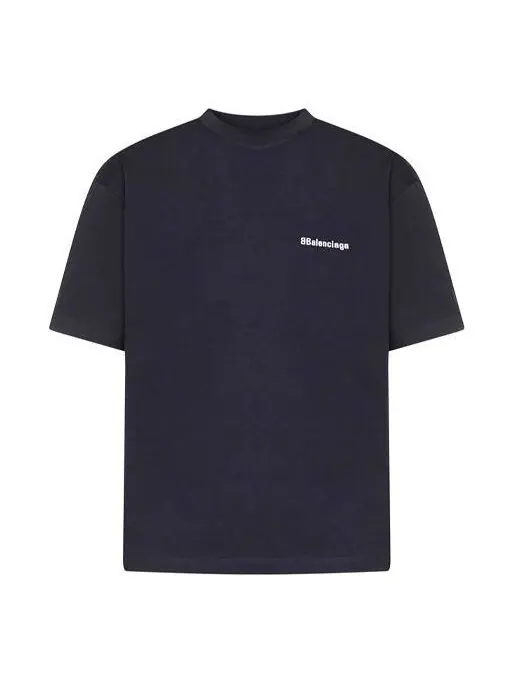 Футболка bb corporate t-shirt medium fit 'navy' Balenciaga — изображение 1 из 4, темно-синий