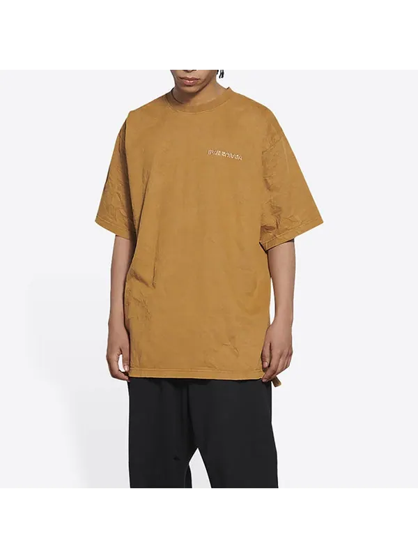 Футболка logo t-shirt medium fit 'beige' Balenciaga — изображение 4 из 4, бежевый
