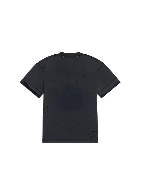 Футболка maison t-shirt medium fit 'black' Balenciaga — изображение 2 из 4, черный
