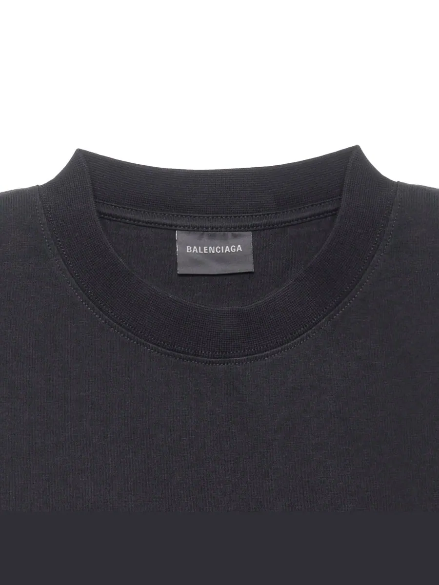 Футболка Balenciaga Cities Paris T-Shirt Medium Fit 'Nero' — изображение 4 из 6, черный